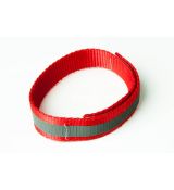 Reflexní páska na suchý zip - červená